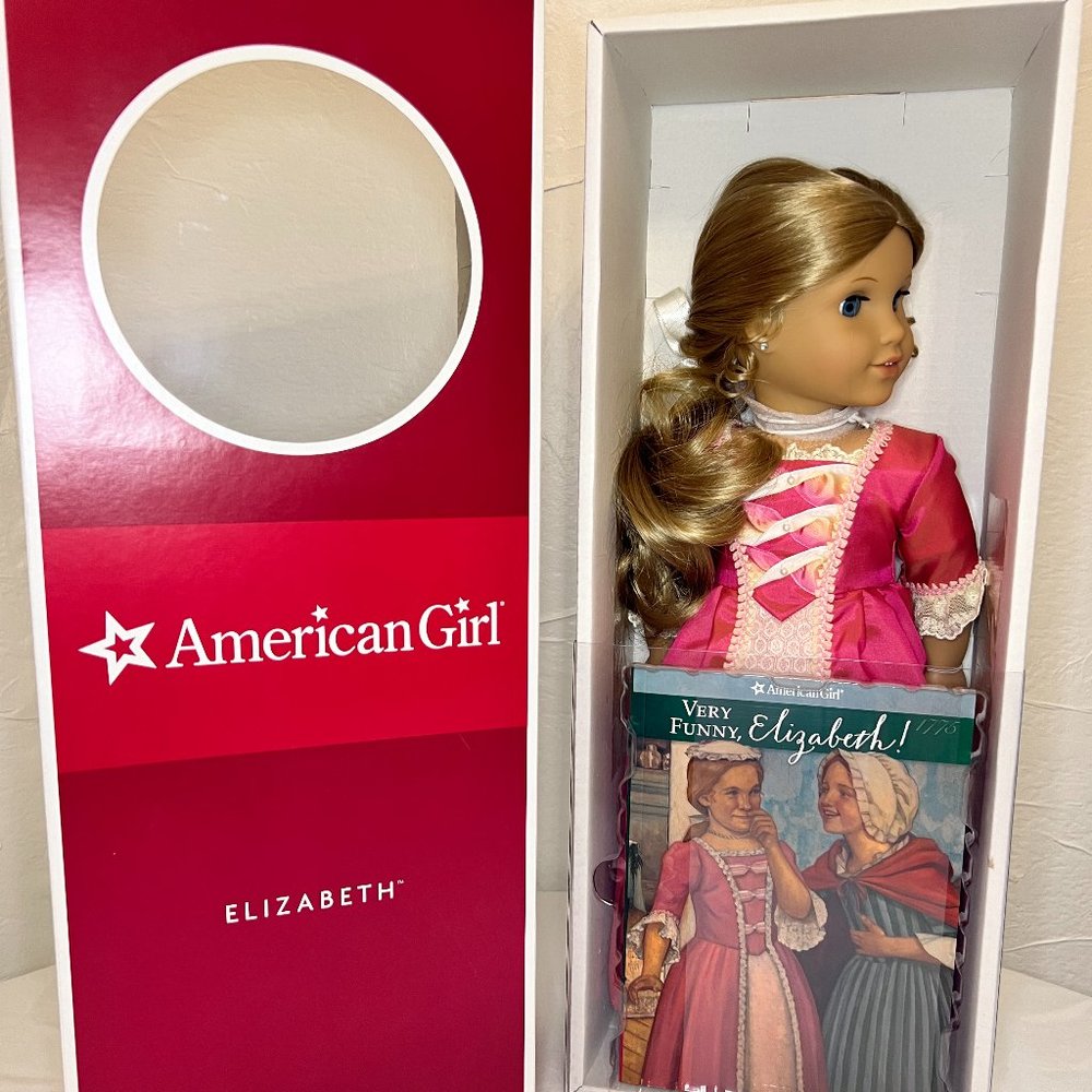 New! The Elizabeth Cole doll w/book & Holiday Dress